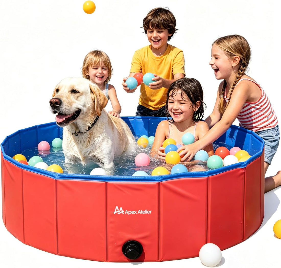 Foldable Dog Pool, Collapsible Dog Swimming Pool 32''