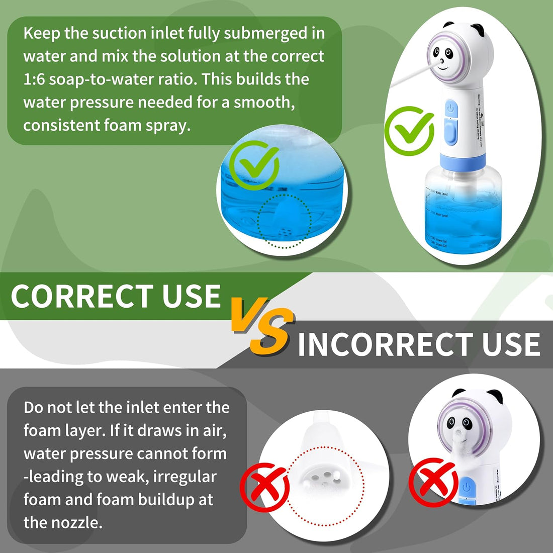 Automatic Foaming Soap Dispenser for Dog Bath & Multi-Surface Cleaning