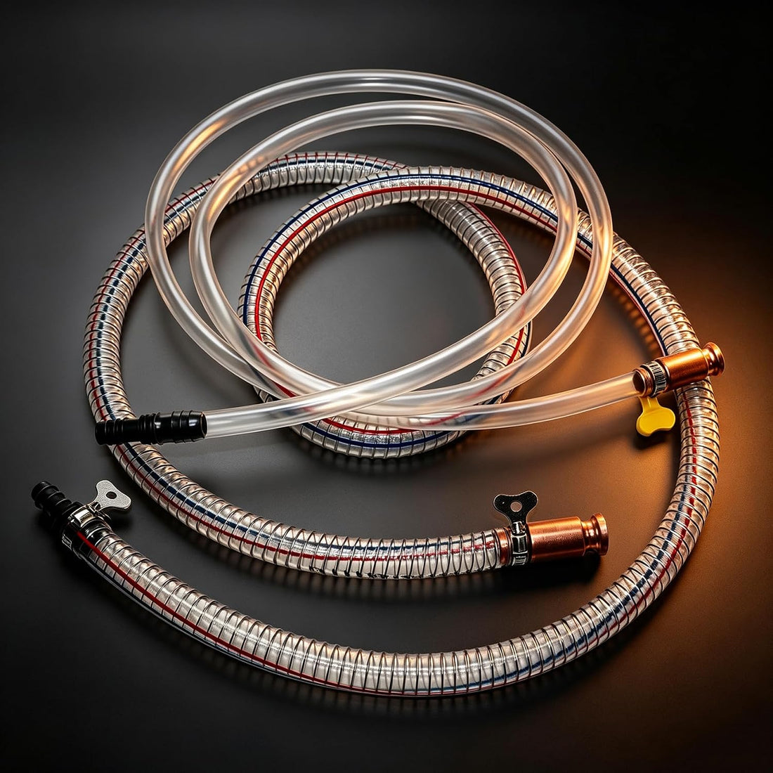 2Pack 6.56FT Shaker Siphon Hose,1/2"&3/4" Gas Siphon Pump for Fuel