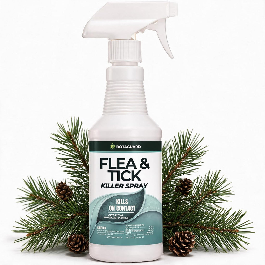 Flea and Tick Killer Spray,16 oz, Pet Friendly, Botanical Formula
