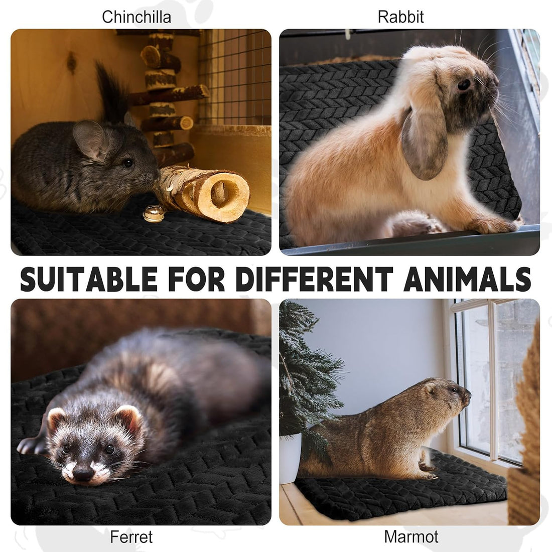 Drydiet 4 Pack Self Warming Cat Bed Mat Self Heating Pad for Dog