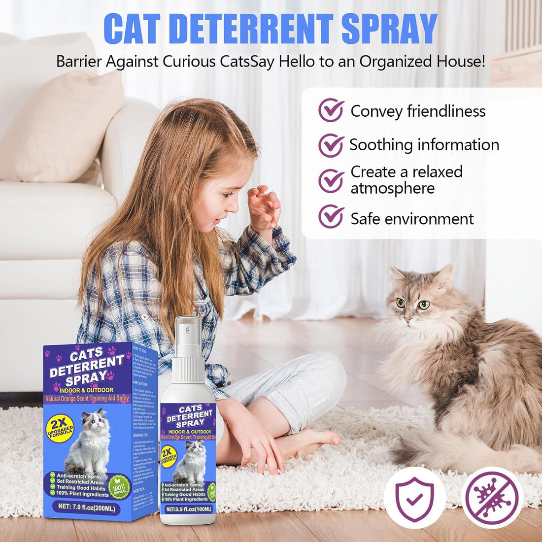 Cat Deterrent Spray 2 Pack, Anti-Scratch & Marking Training Aid