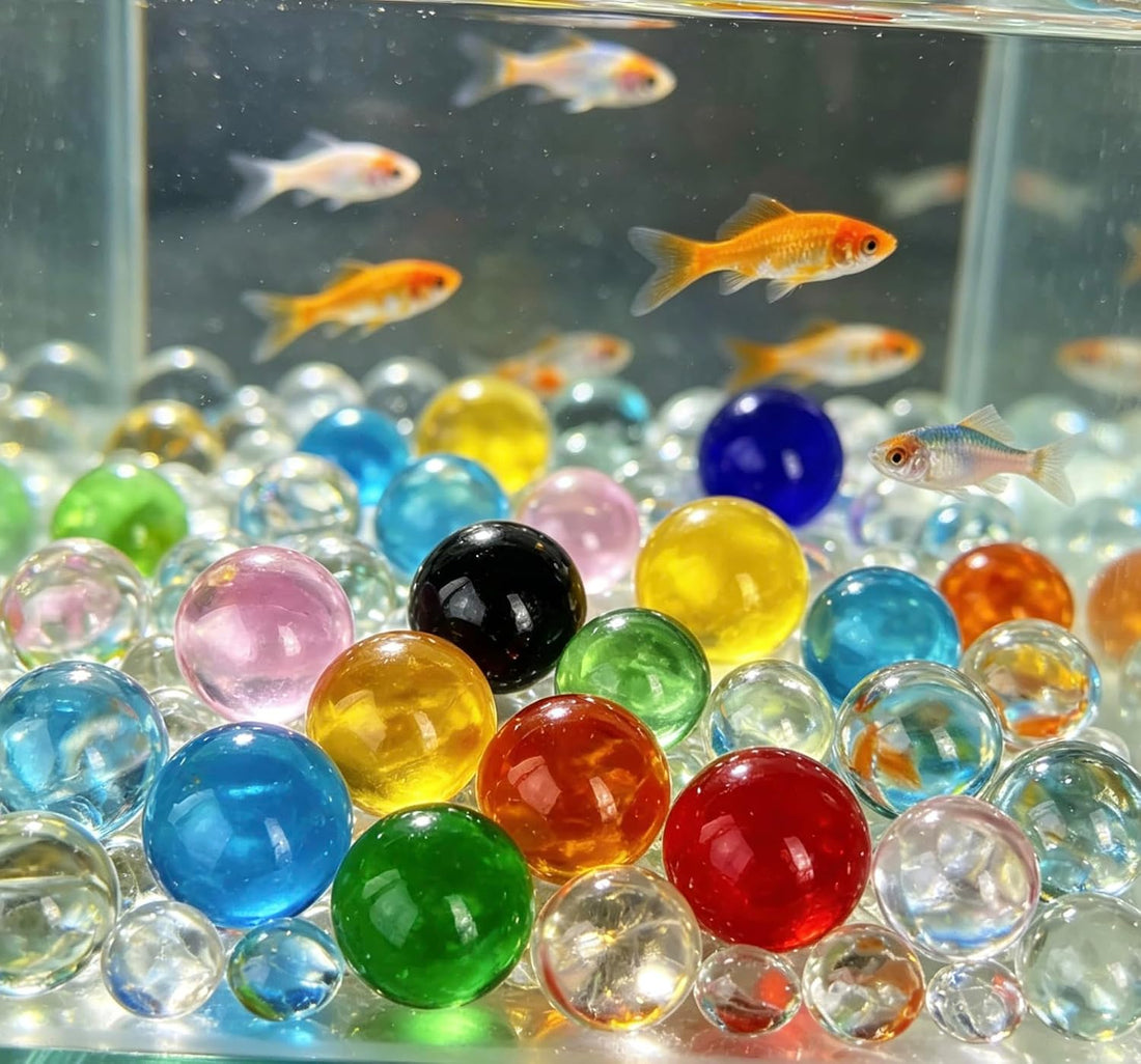 40mm Colorful Solid Glass Marbles 8 Pack Round Decor Balls