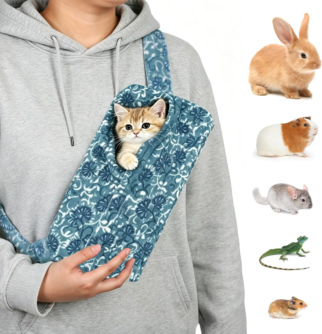 Bearded Dragon Carrier, Guinea Pig Sling Backpack