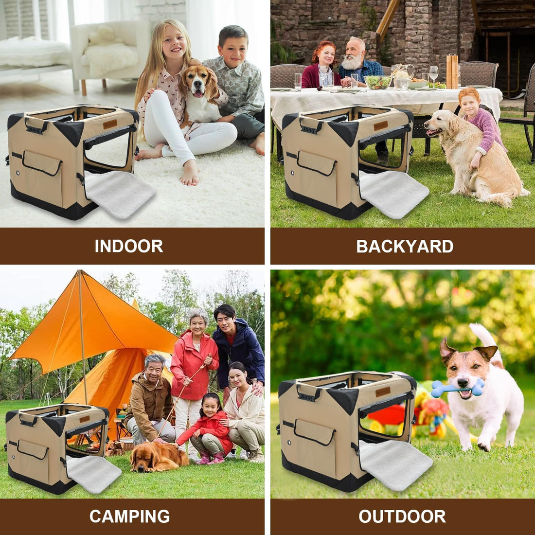 Garnpet Soft Dog Crate for Medium Dogs