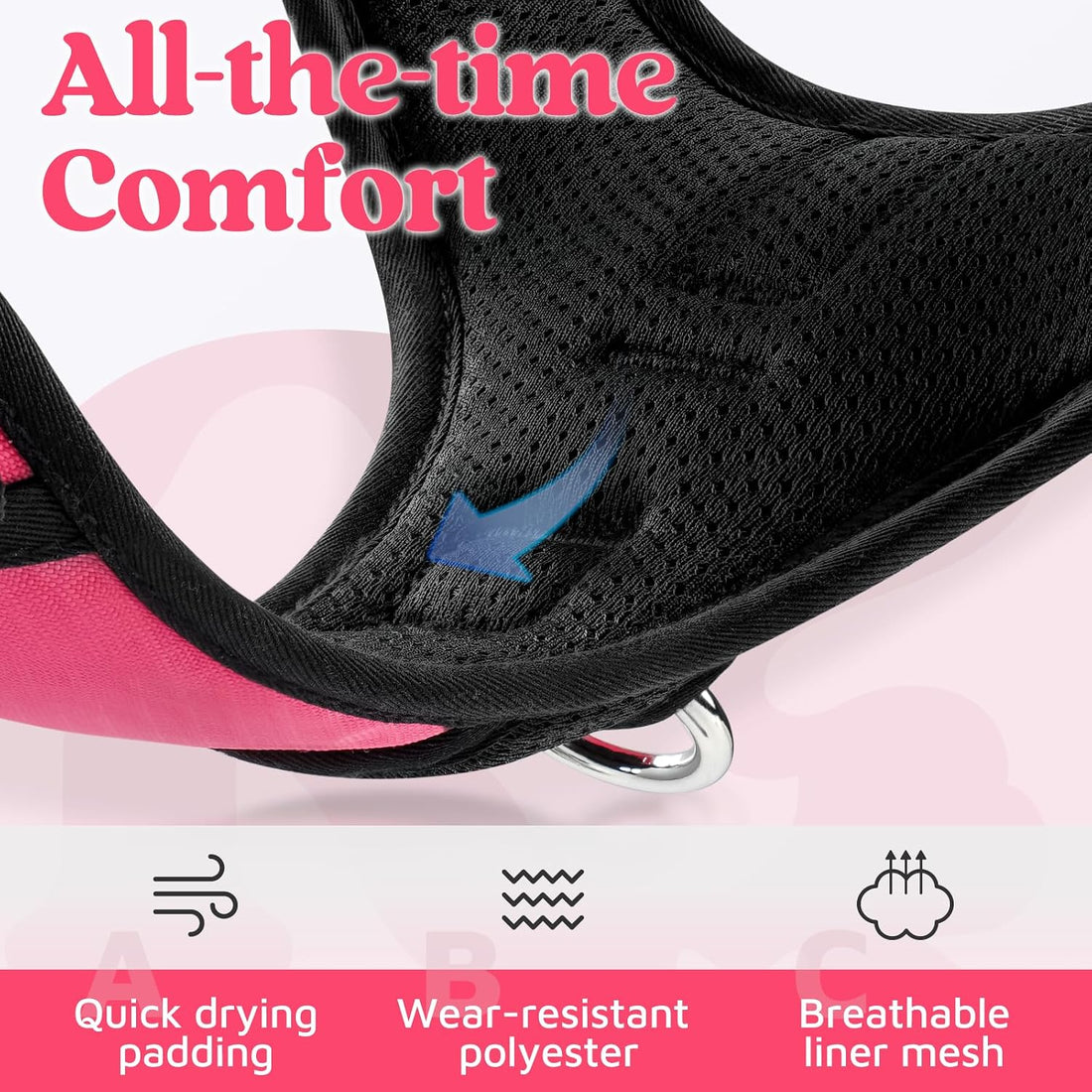 rabbitgoo Dog Harness for Large Dogs, No Pull Pet Vest with 3 Buckles