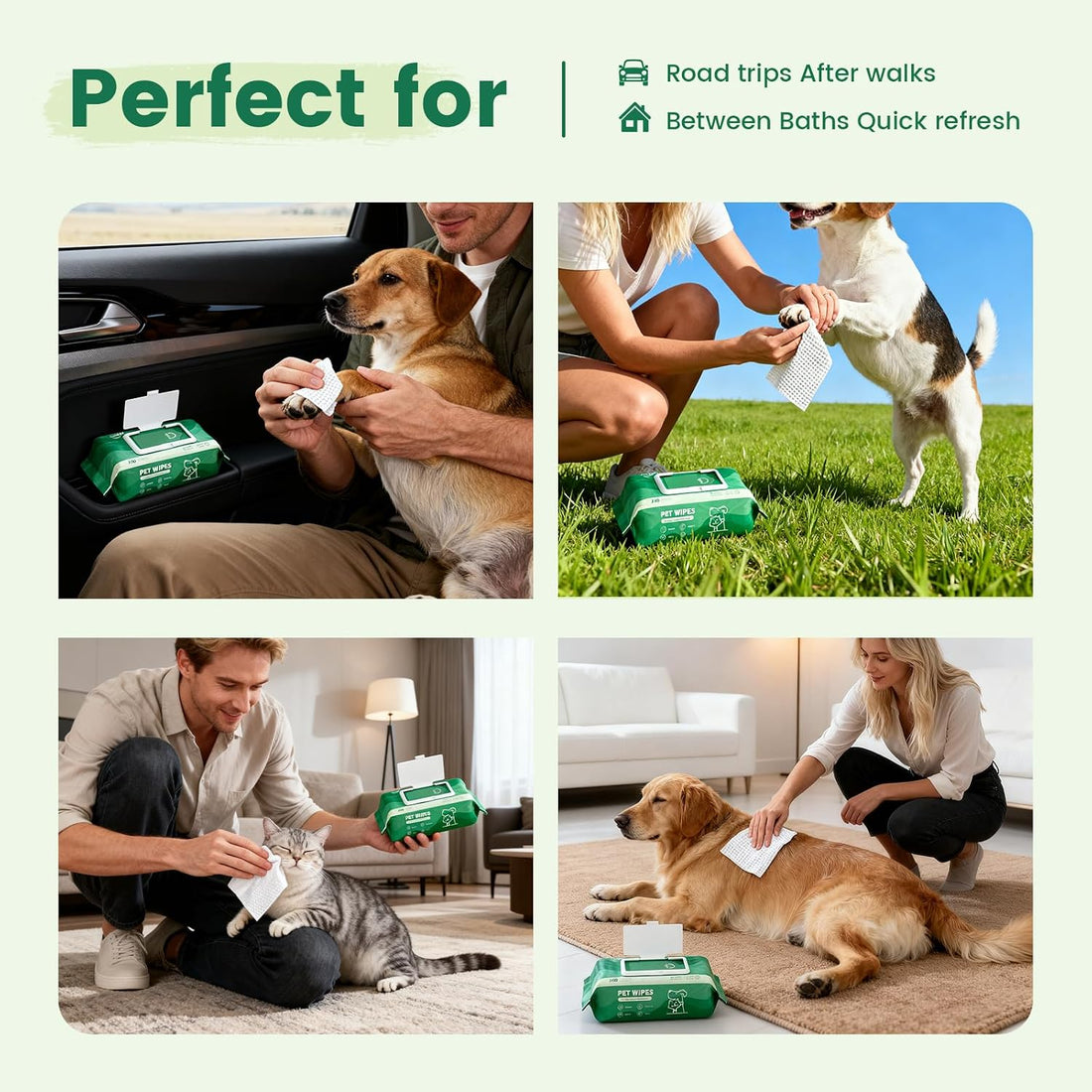 400 Unscented Dog Wipes for Paws and Butt Large Thick Puppy Wipes
