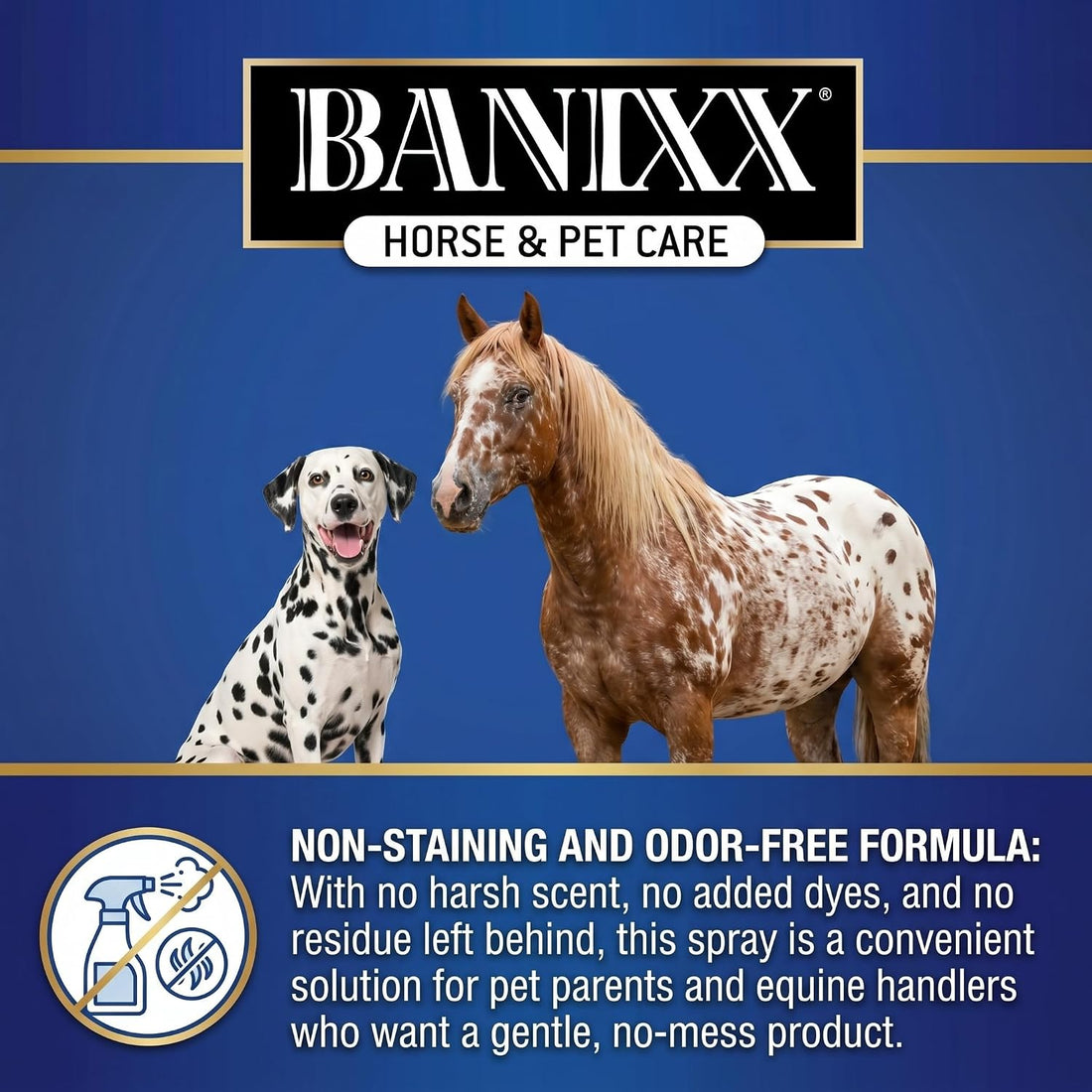 BANIXX Horse and Pet Care Spray for Horses, Dogs and Cats