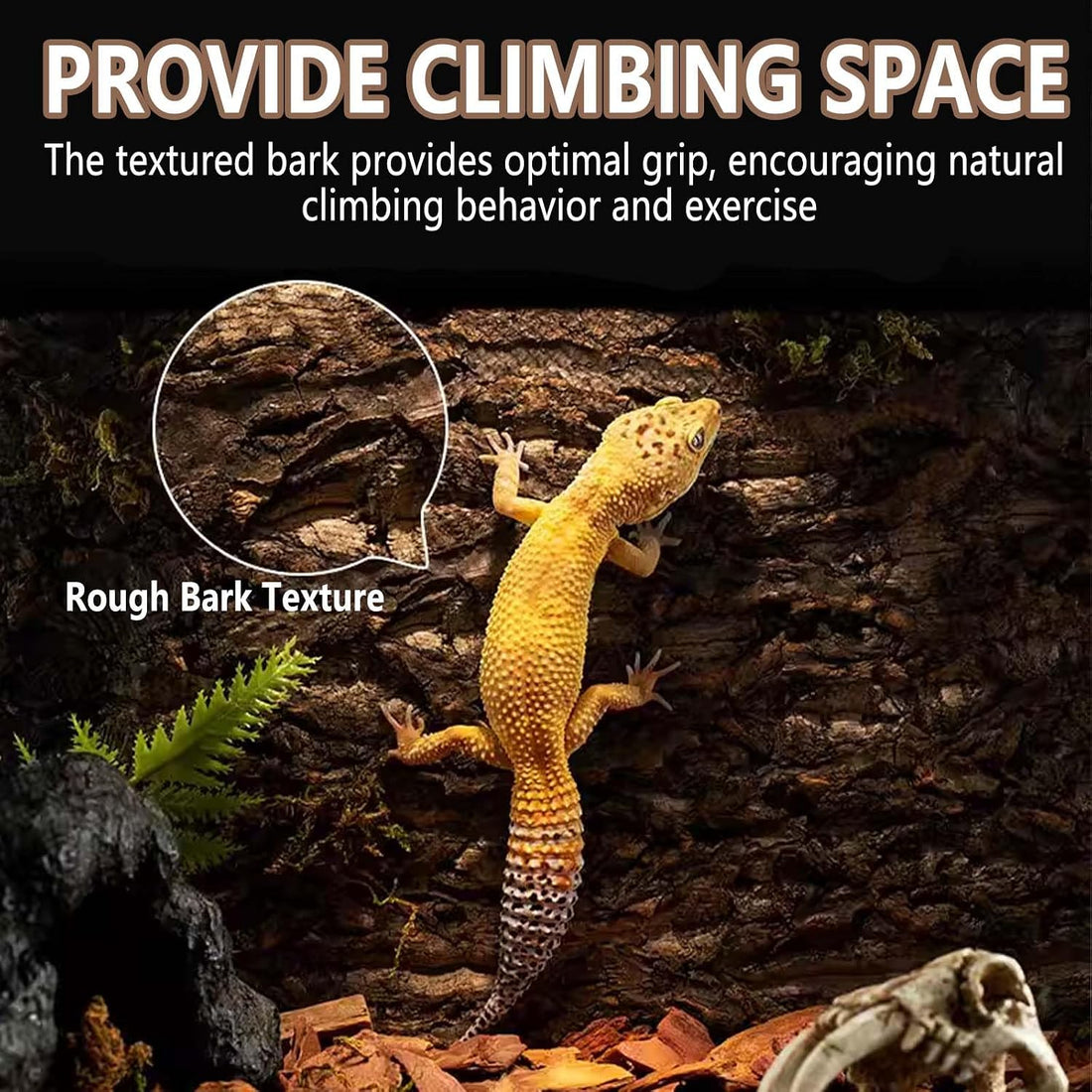 2PCS 11.8"x7.8" Natural Thickened Reptile Cork Bark Terrarium