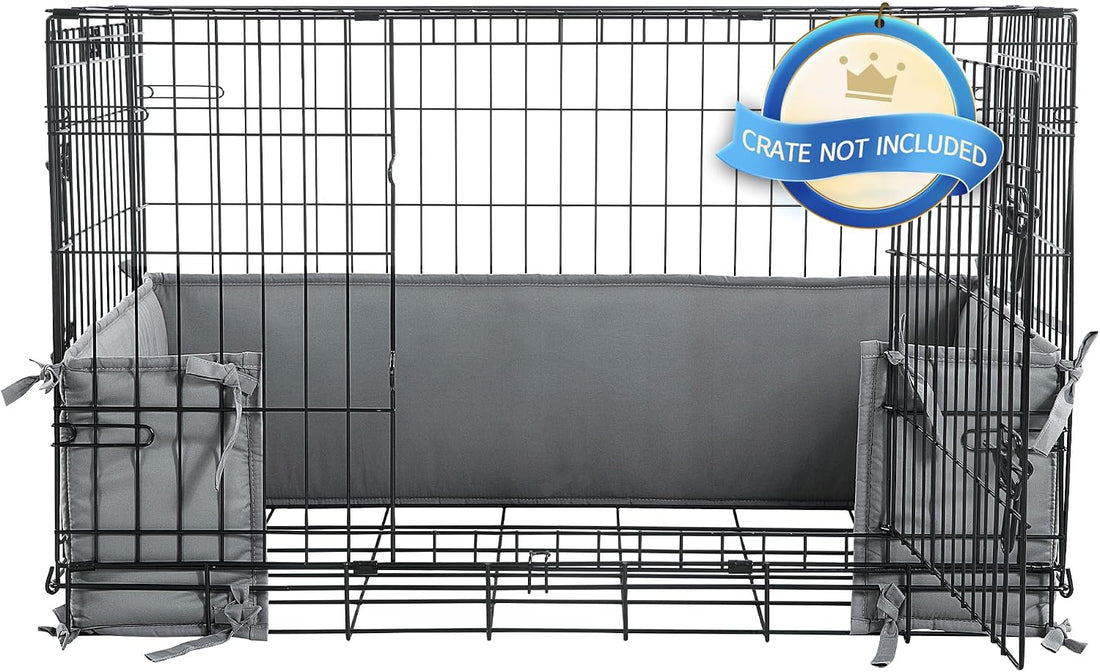 Hombys Dog Crate Bumper with Ties - Soft Crate Accessory