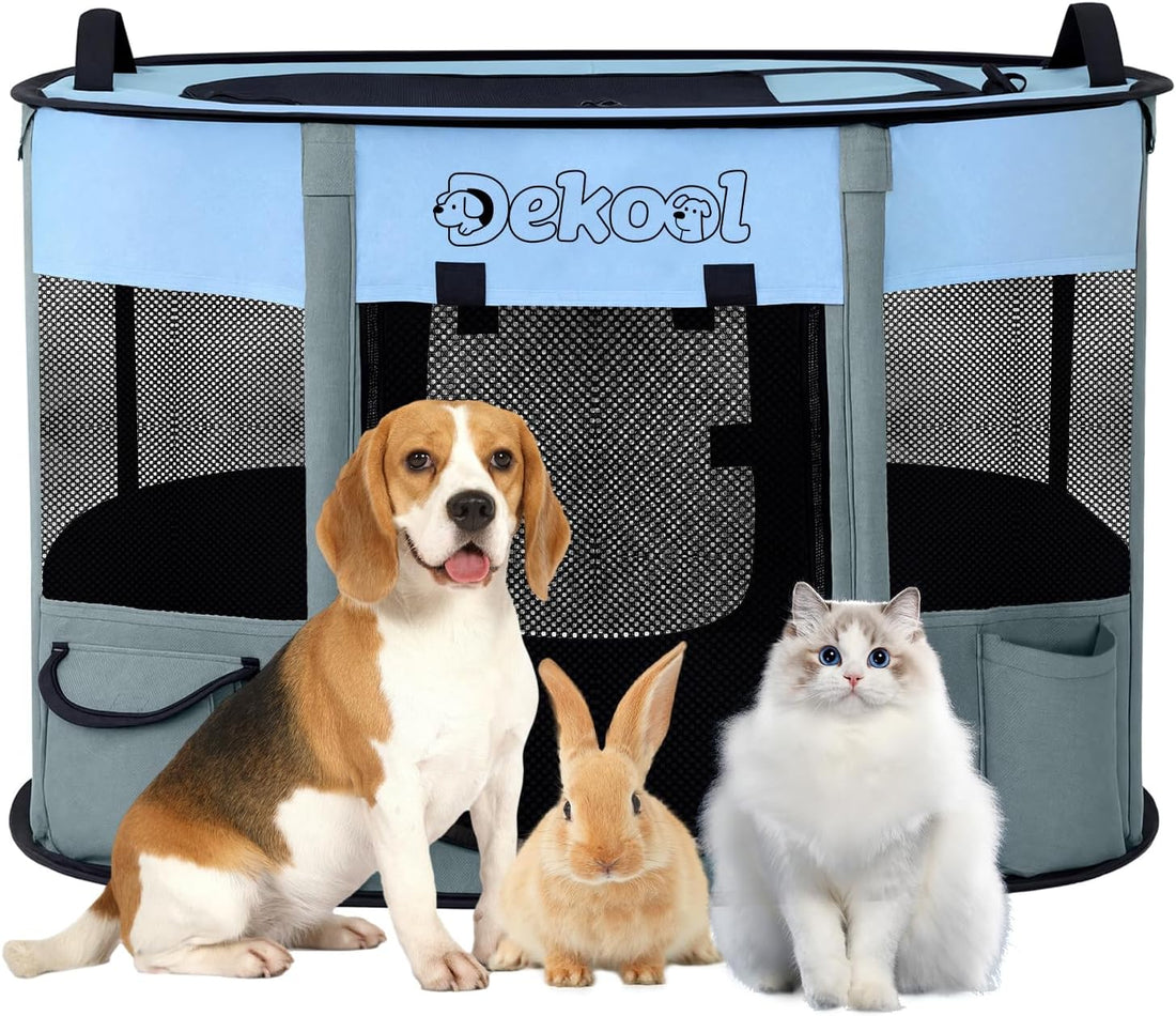 Foldable Pet Playpen, Portable Crate for Dogs & Cats