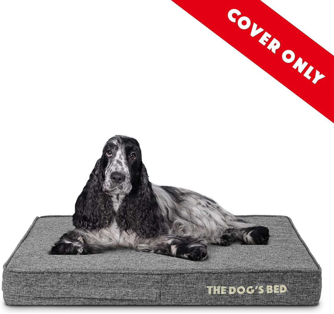 The Dog’s Bed Replacement Outer Cover, Linen Fabric, Grey Linen
