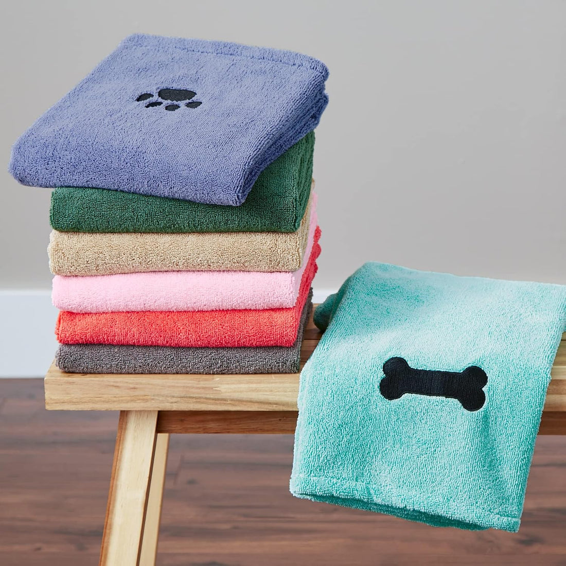 Bone Dry Pet Grooming Towel Collection Absorbent Microfiber X-Large