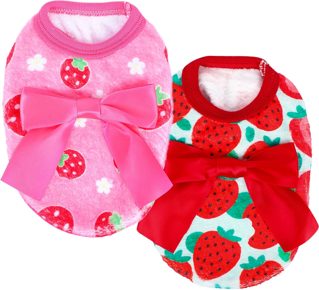 2 Pieces Dog Sweater for Small Dogs XXS Dog Clothes Chihuahua Puppy