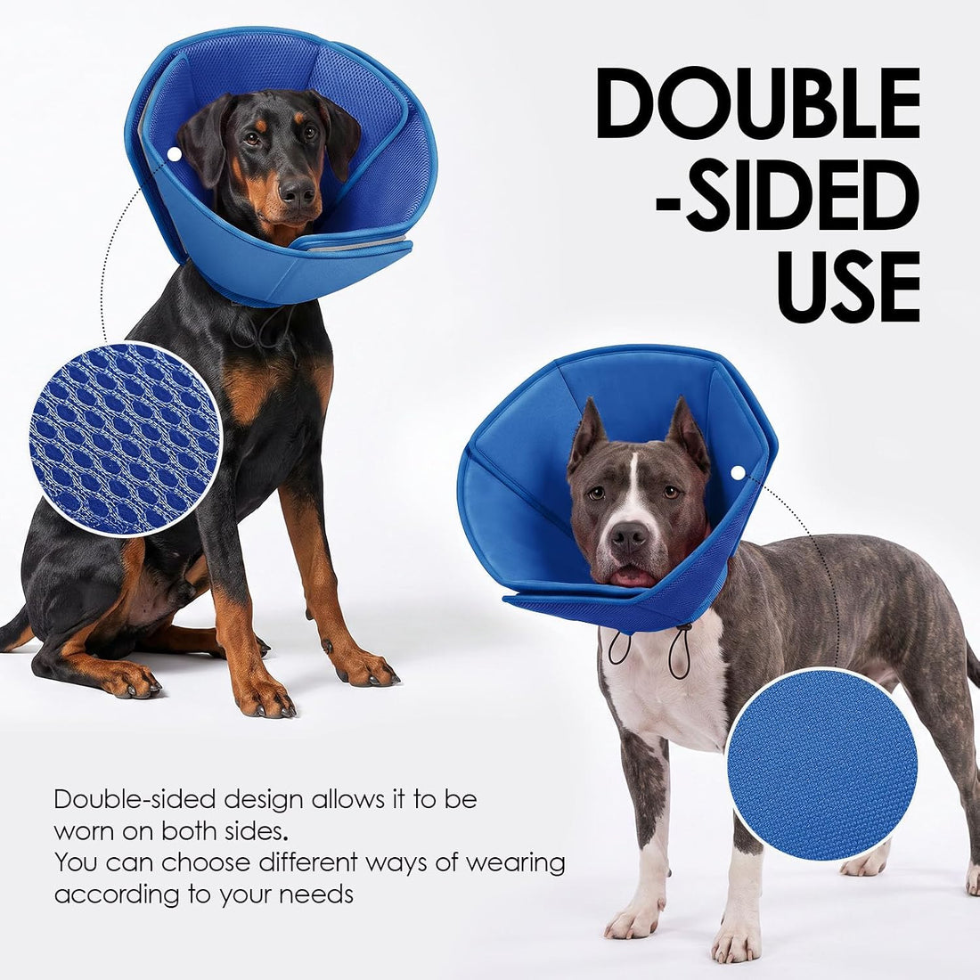 AOFITEE Soft Dog Cone, Adjustable Cone for Dogs After Surgery