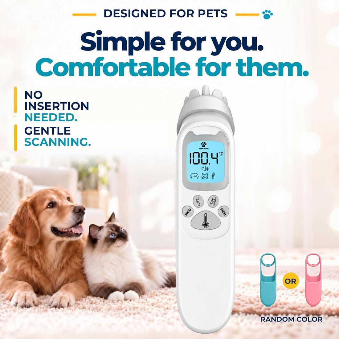 Non-Contact Pet Thermometer for Dogs and Cats