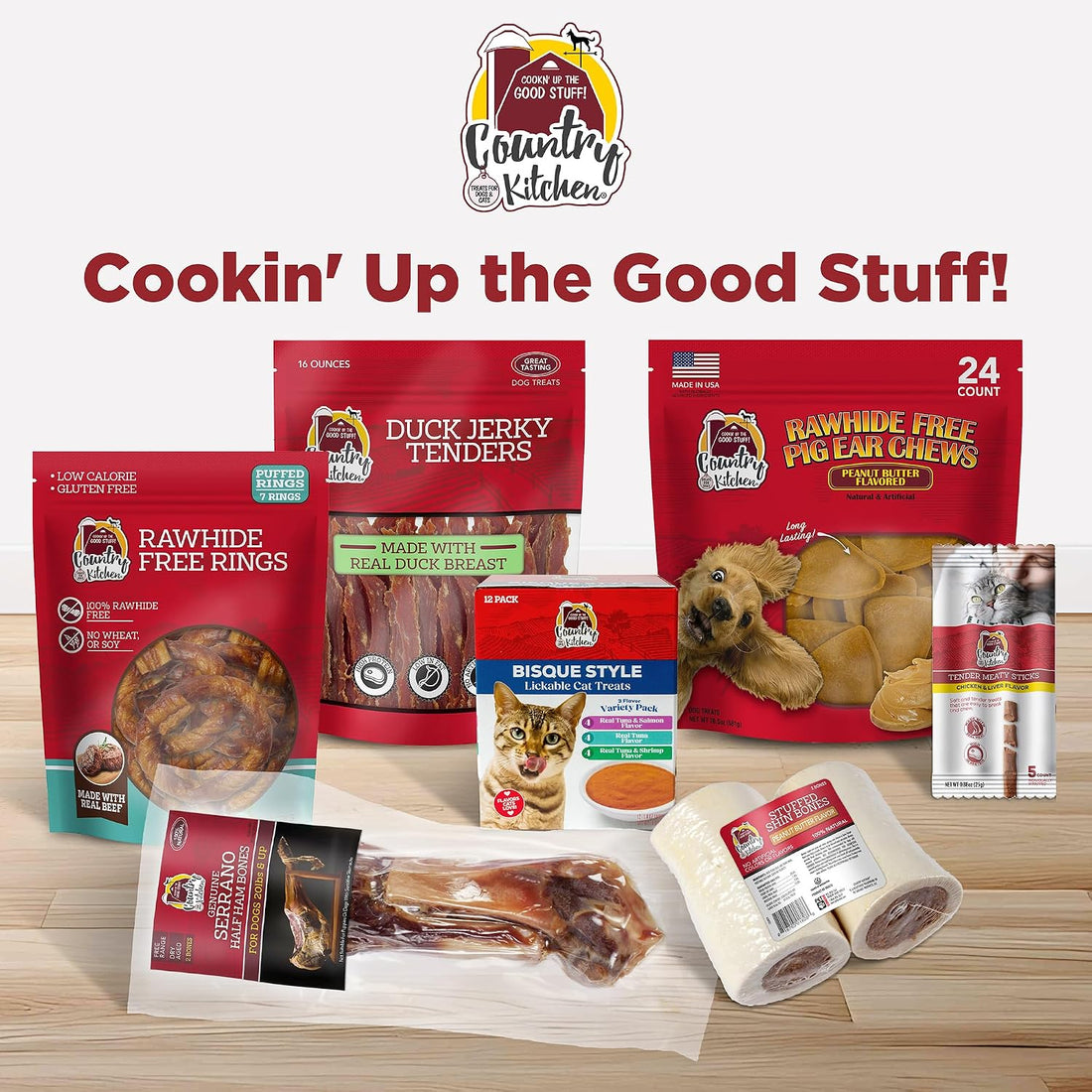 Country Kitchen Rawhide Free Chicken Dog Chews, for Medium Dogs