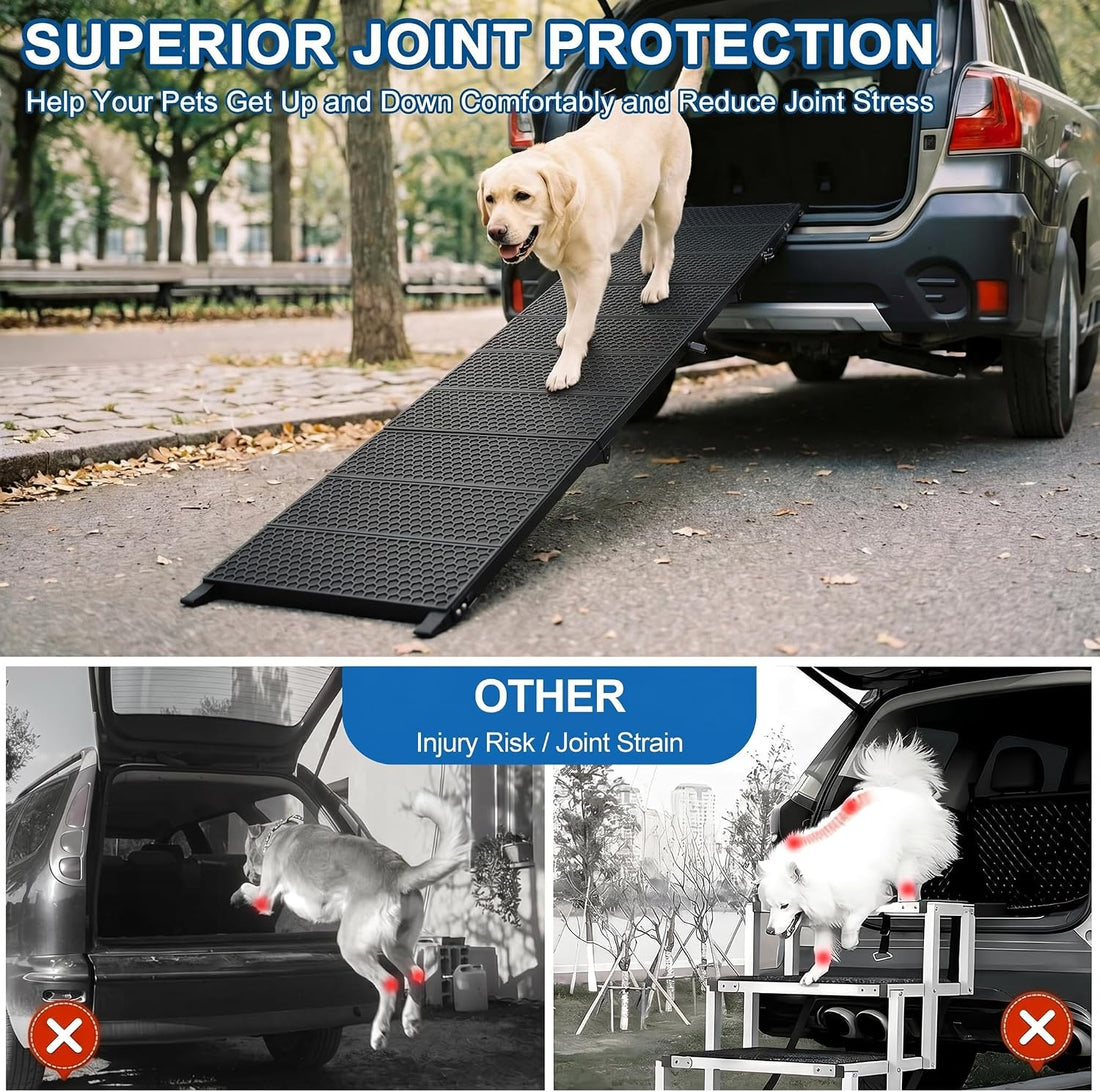 Dog Ramp for Car 71" X 17.6" Extra Long Folding Aluminum Pet Ramp