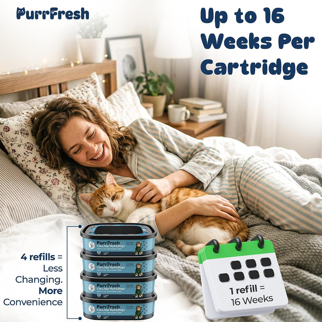Cat Litter Refill Bags Compatible with Litter Genie Standard