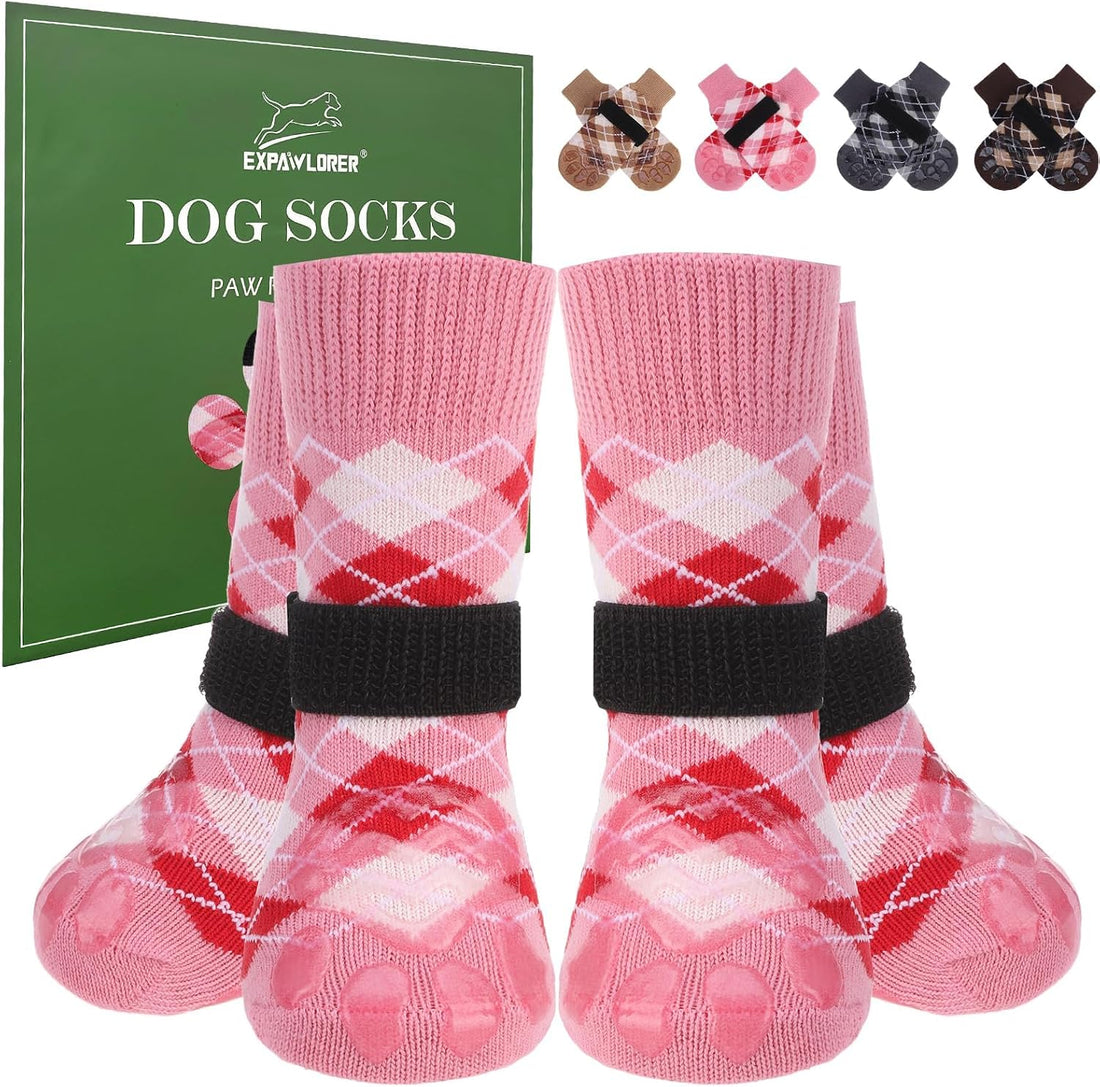EXPAWLORER Dog Socks to Prevent Licking Paws,Anti Slip Dog Shoes