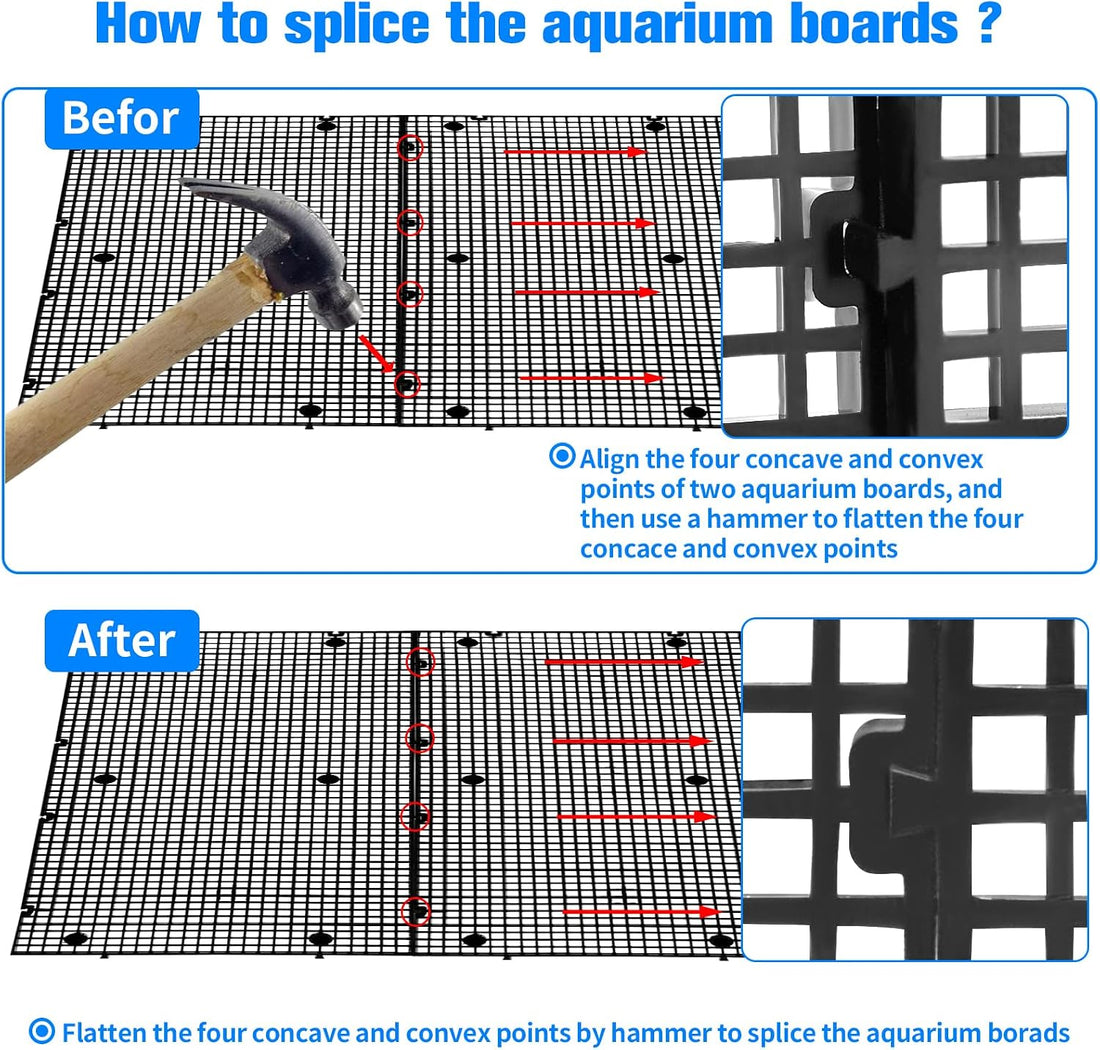 Adjustable Platic Grip Panel Aquarium Fish Tank Divider Filter Bottom