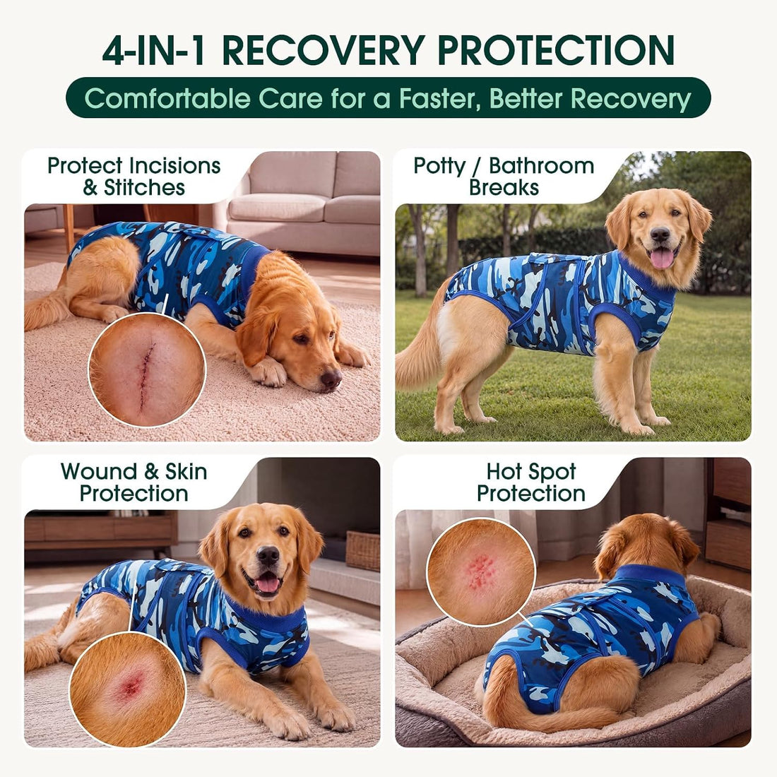 Kuoser Recovery Suit for Dogs Cats