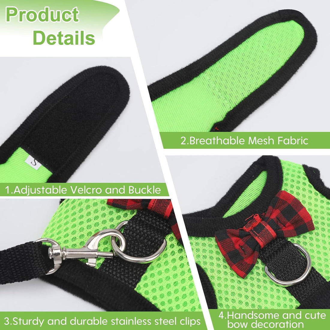 Guinea Pig Harness and Leash，2packs Guinea Pig Clothes Baby Ferret