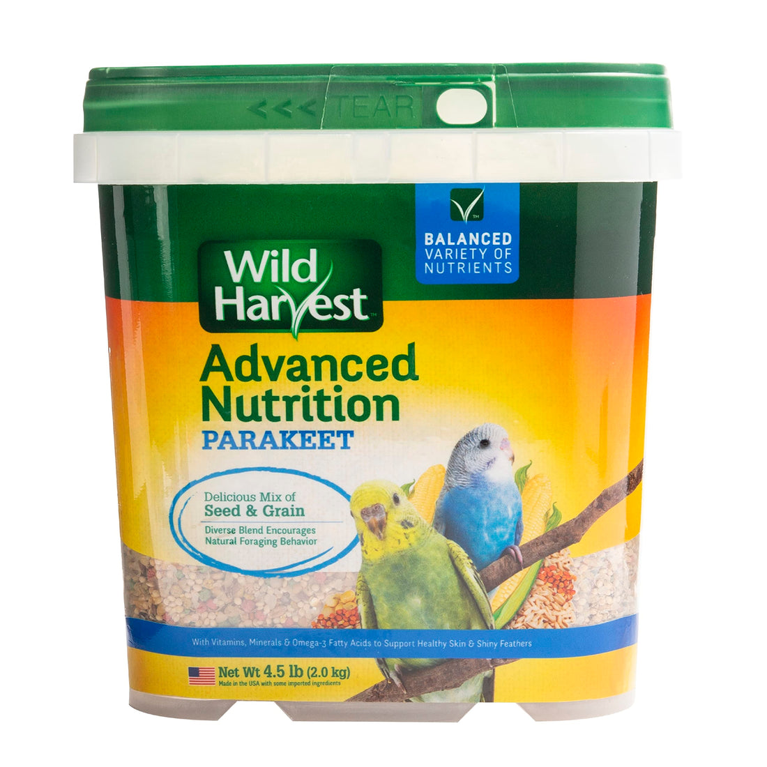 Wild Harvest Advanced Nutrition Diet For Parakeets 4.5 Pounds