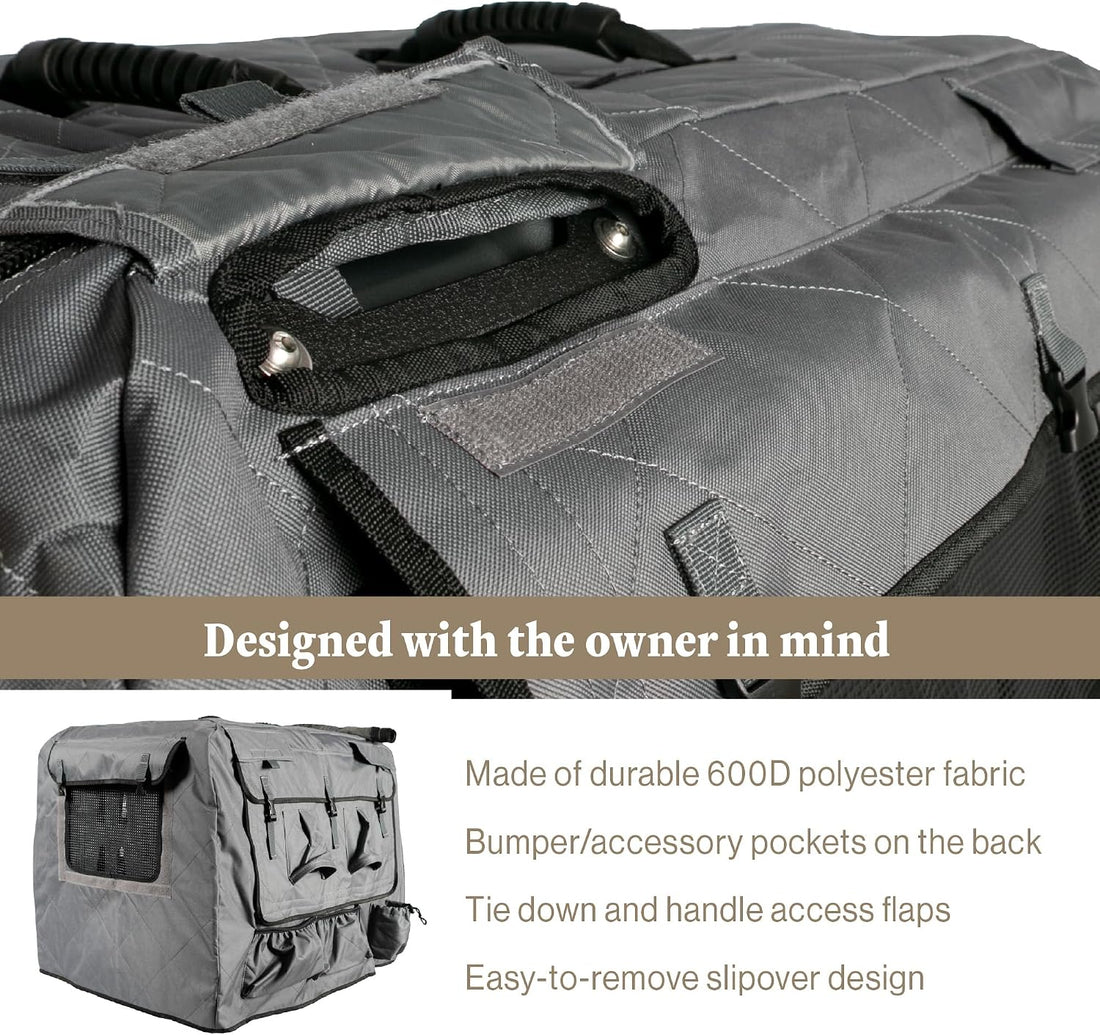 Lucky Duck Weather Protection Kennel Cover, Intermediate, Storm Grey