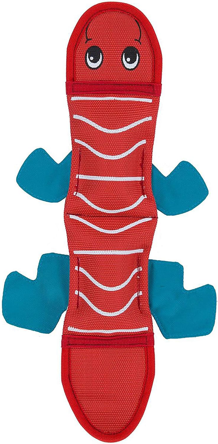 Outward Hound Fire Biterz Lizard Tough Chew Dog Toy, Plush & Squeaky
