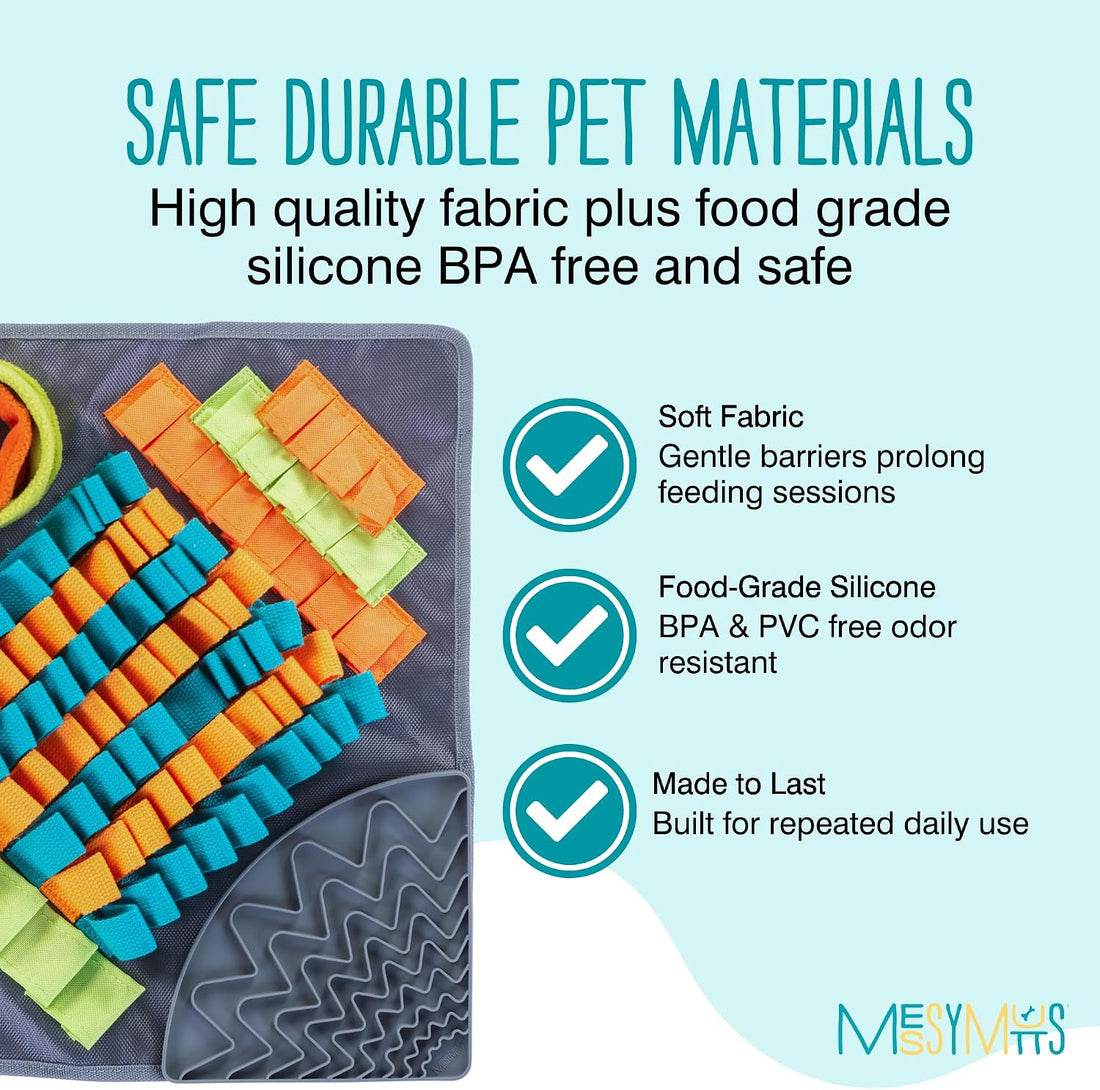 Messy Mutts Square Snuffle and Lick Mat for Dogs, 16 Inch