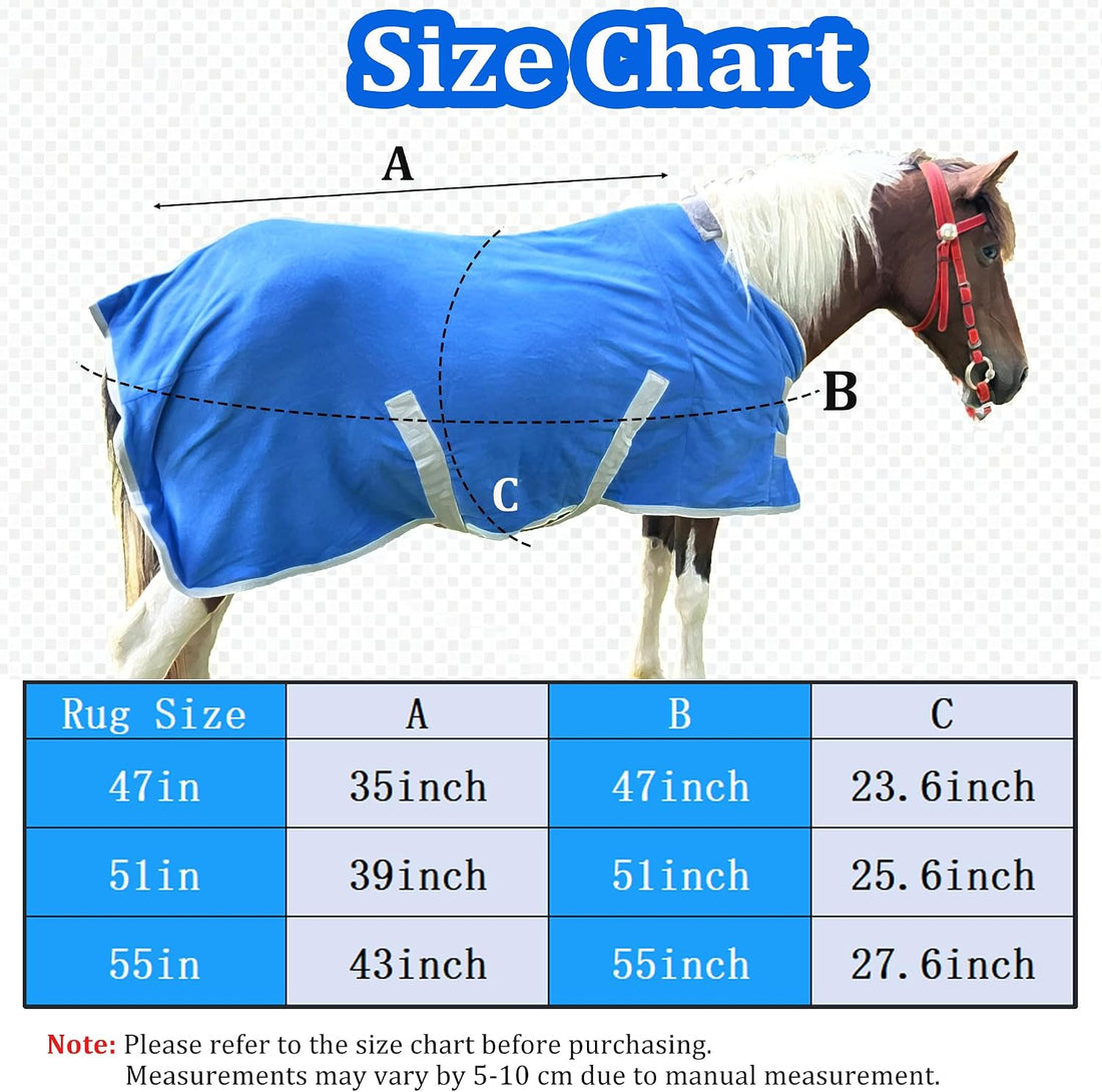 Fleece Cooler Blanket for Mini Horse/Pony/Foal/Miniature Horses