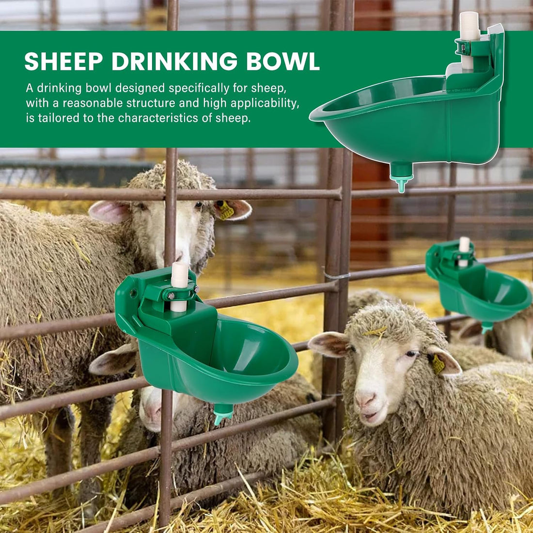 Goat Waterer, Livestock Waterer for Sheep Dog Piglet Calf Horse Farm