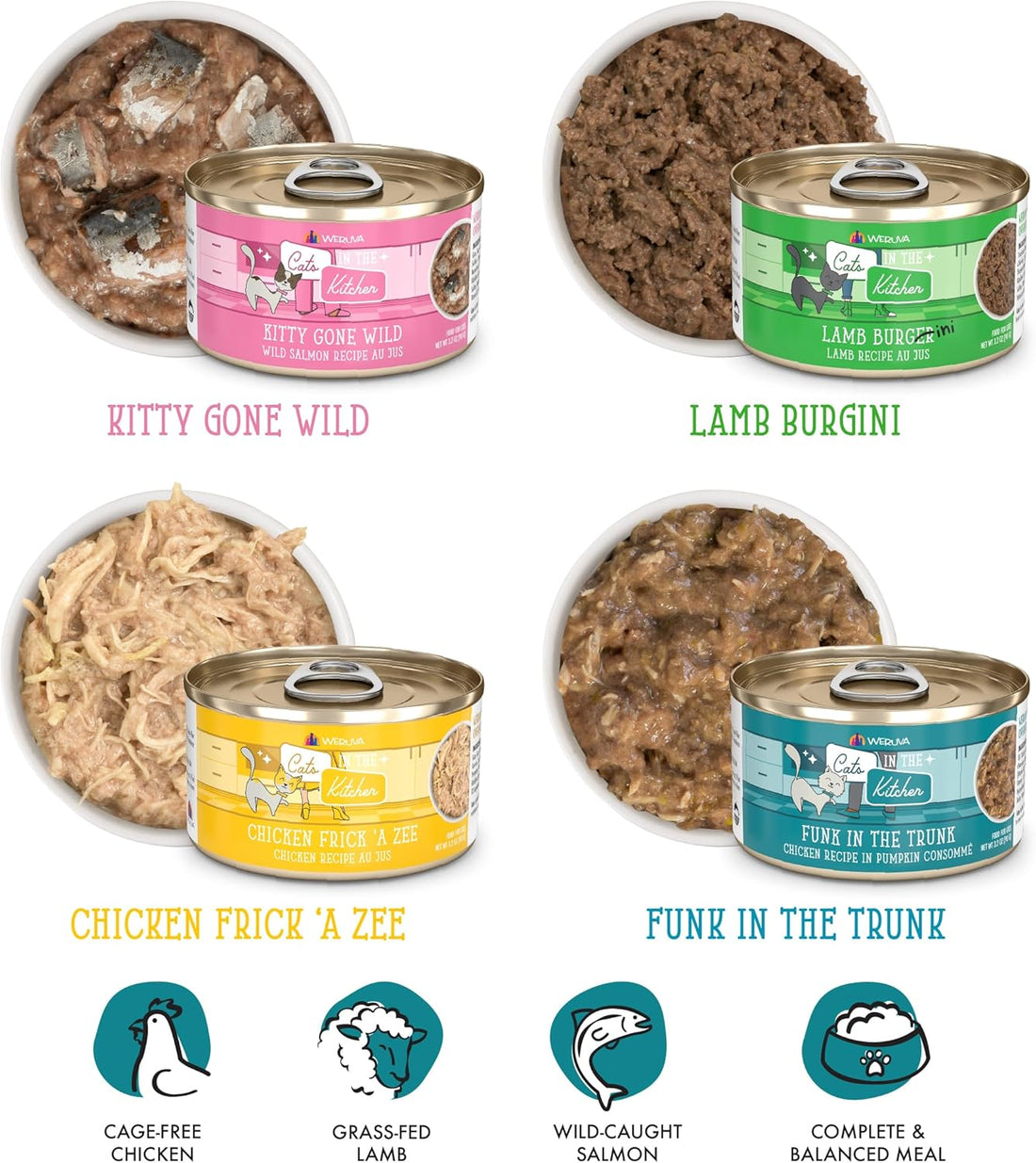 Weruva Cats in the Kitchen, Kitchen Cuties Variety Pack, Wet Cat Food