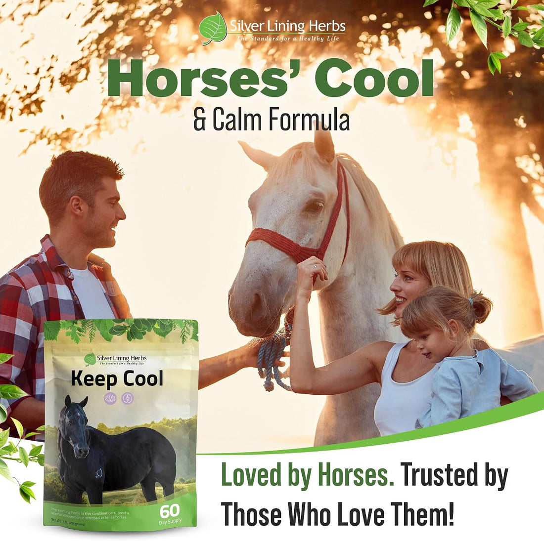 Silver Lining Herbs Keep Cool Horse Calming Supplement - 1 lb