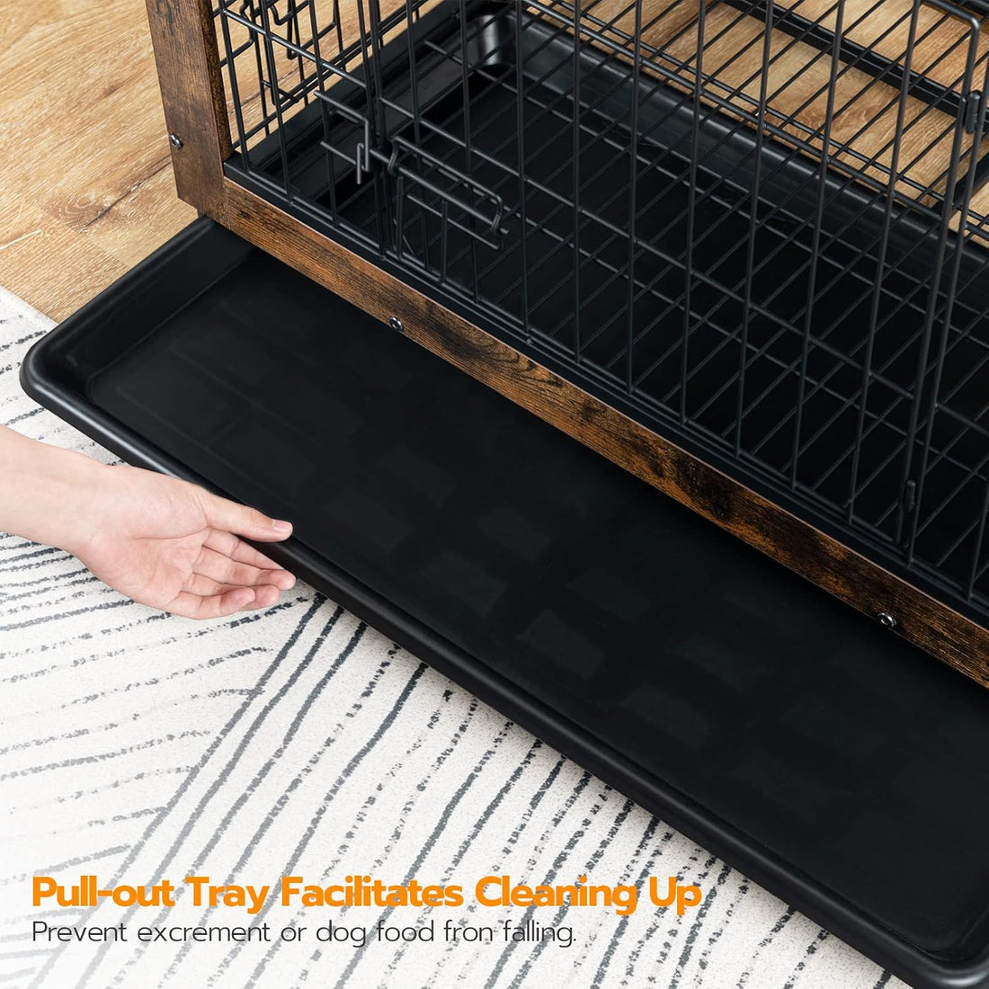 HOOBRO Dog Crate Furniture, 38.6" Large Dog Kennel Indoor