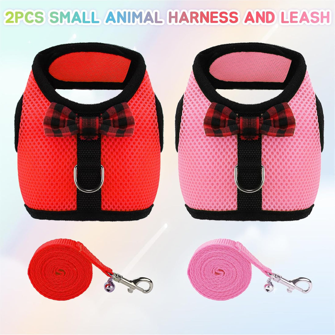 2pcs Animal Harness and Leash