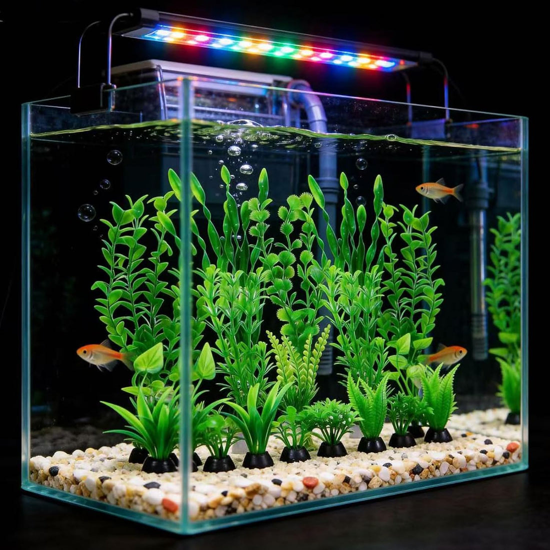 Artificial Aquarium Plants Set, Plastic Fish Tank Decorations