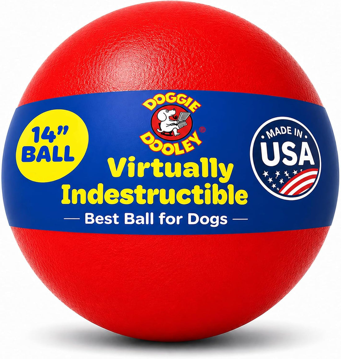 Doggie Dooley Virtually Indestructible Dog Ball - 10 Inch