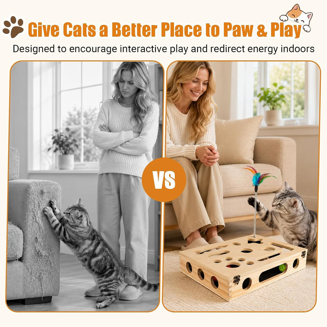 Cat Scratch Puzzle Enrichment Box