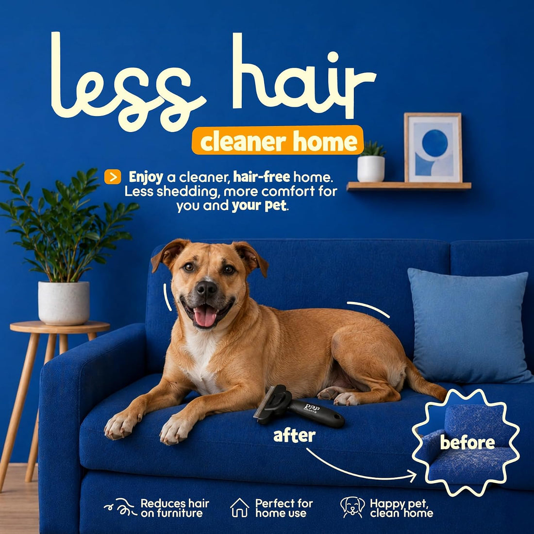 Be Best Pets Deshedding Brush for Dogs & Cats