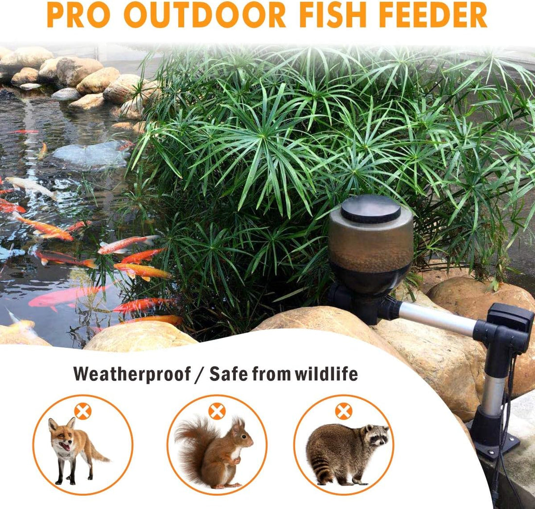 hygger Large Programmable Auto Pond Feeder with LCD Display