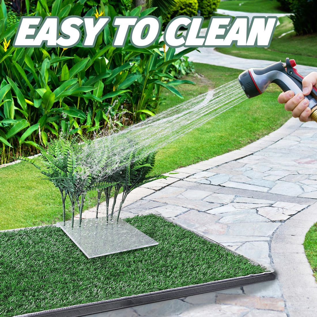 8Pcs Fake Grass Plants Pee Post for Dogs to Pee on