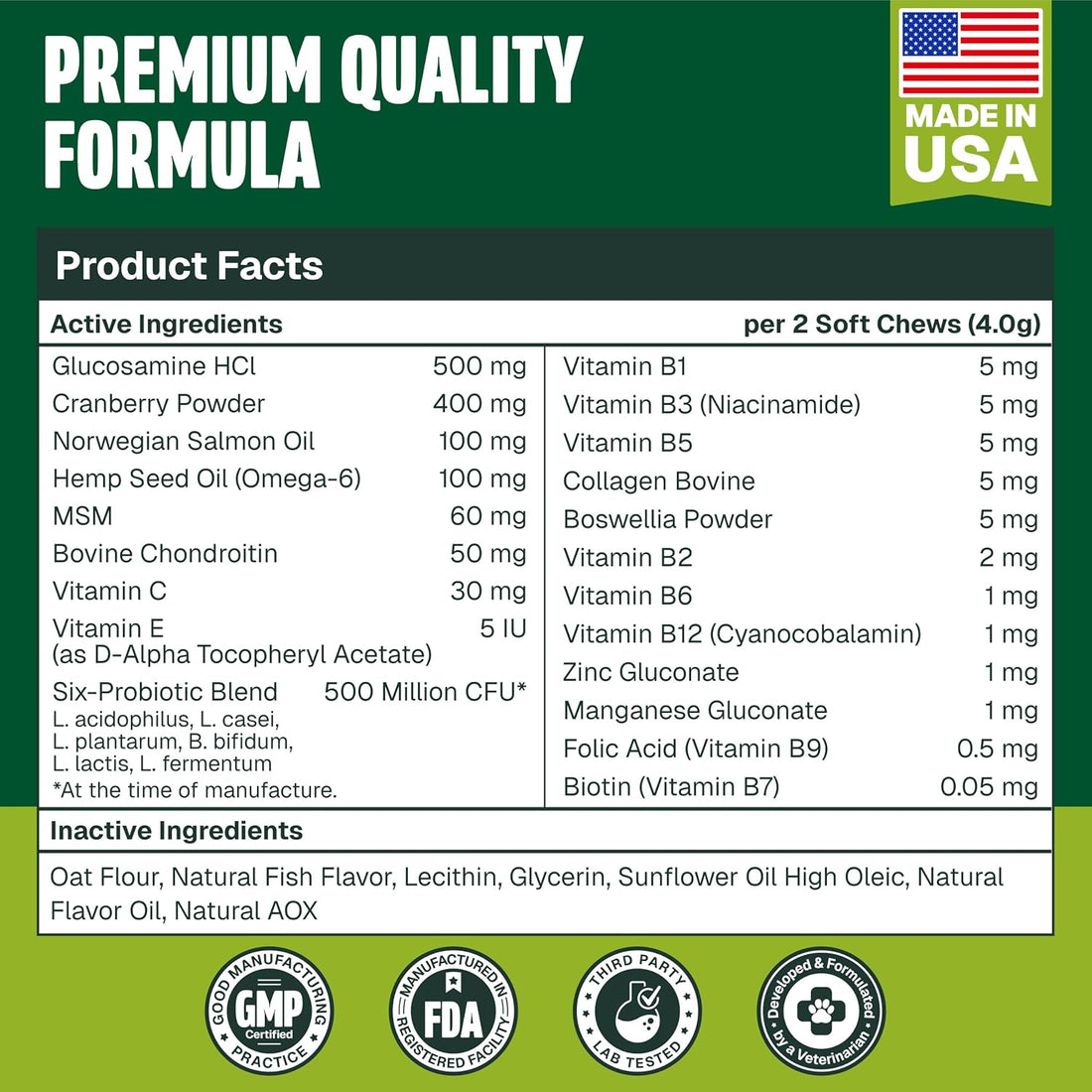 Dog Vitamins and Supplements 250 Chews