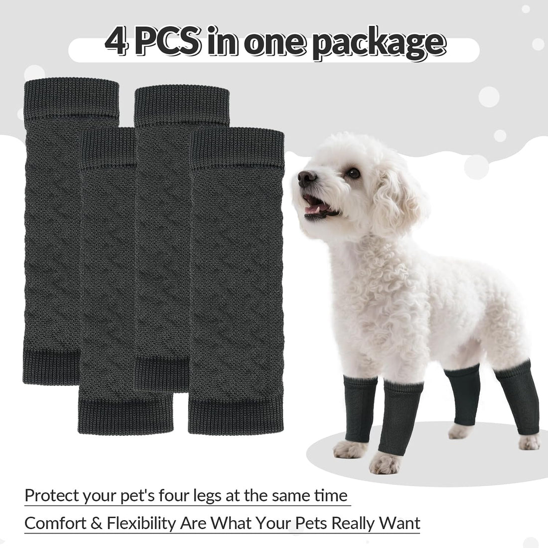 ROZKITCH 4 PCS Dog Leg Protection to Help Reducing Licking Scratching