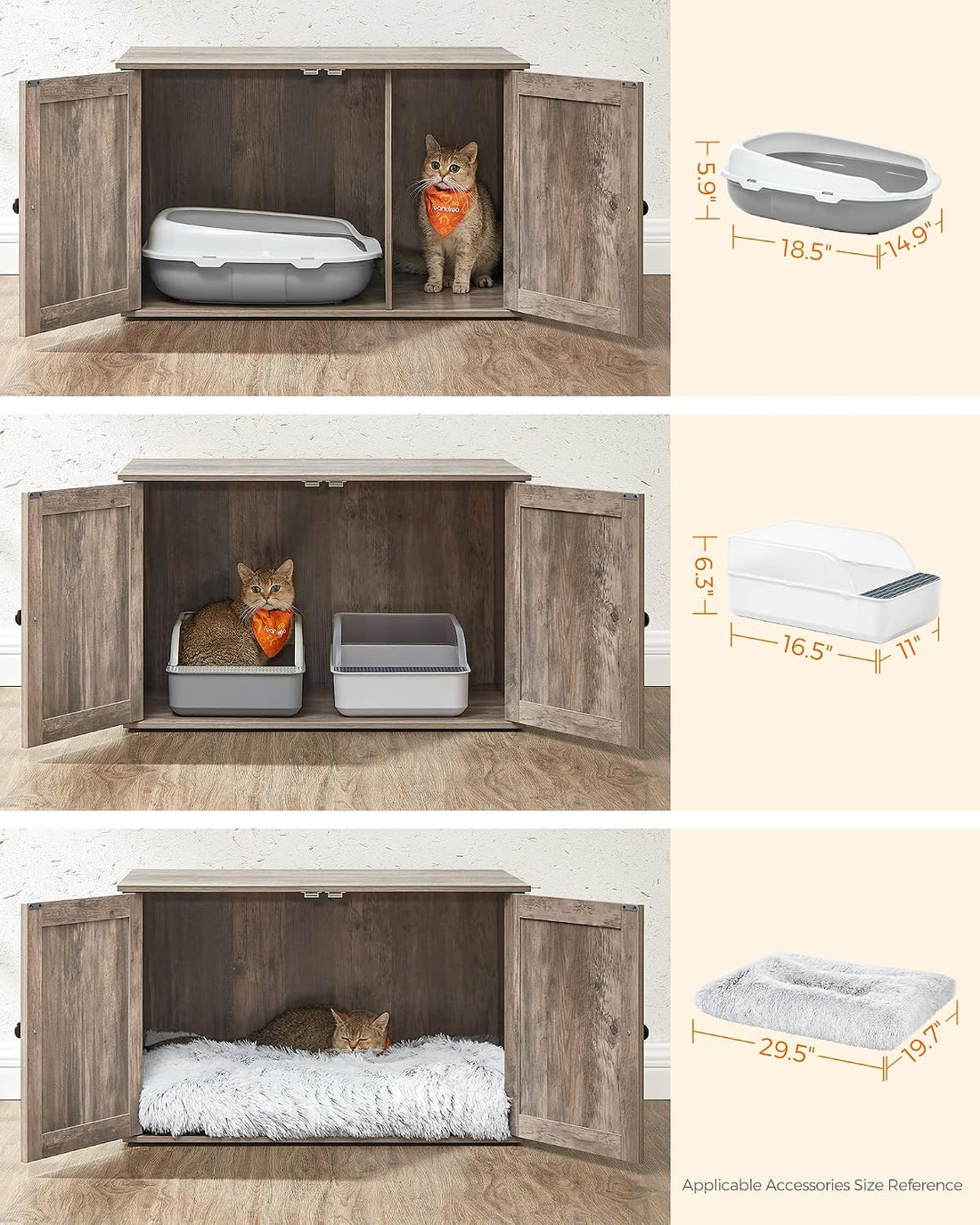 Feandrea Cat Litter Box Enclosure