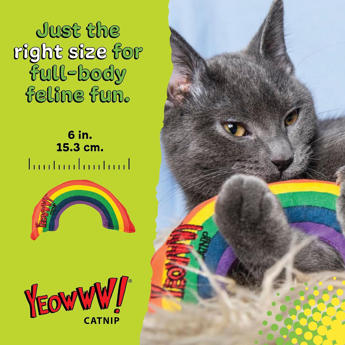 Yeowww! Catnip Rainbow Toy for Cats - Colorful Arch Shape