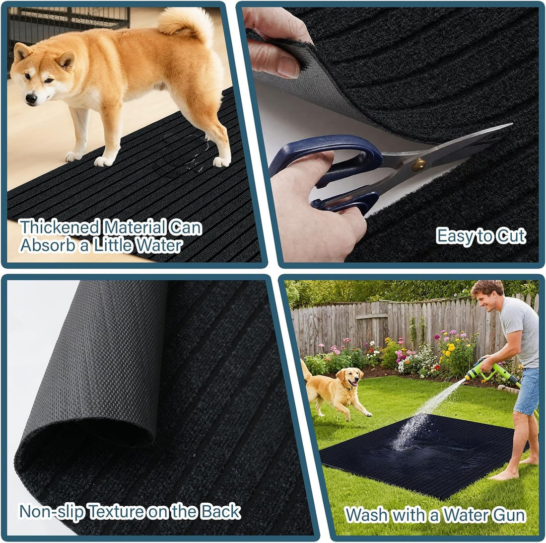 28"X 49" X 0.2'' Waterproof Mat for Under Dog Crate