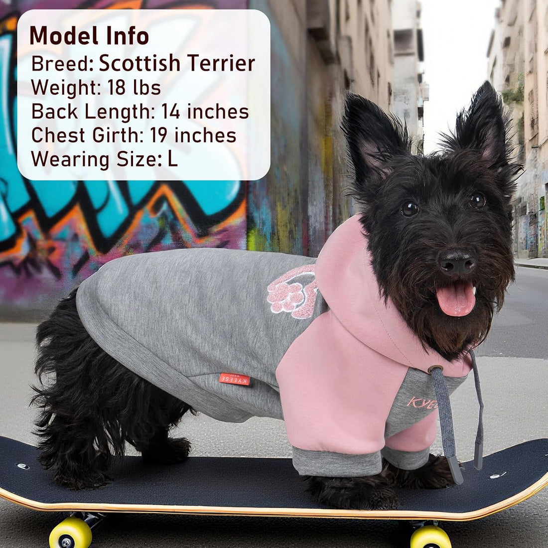 KYEESE Dog Hoodie Stretchy Dogs Winter Coat for Cold Weather Soft Dog