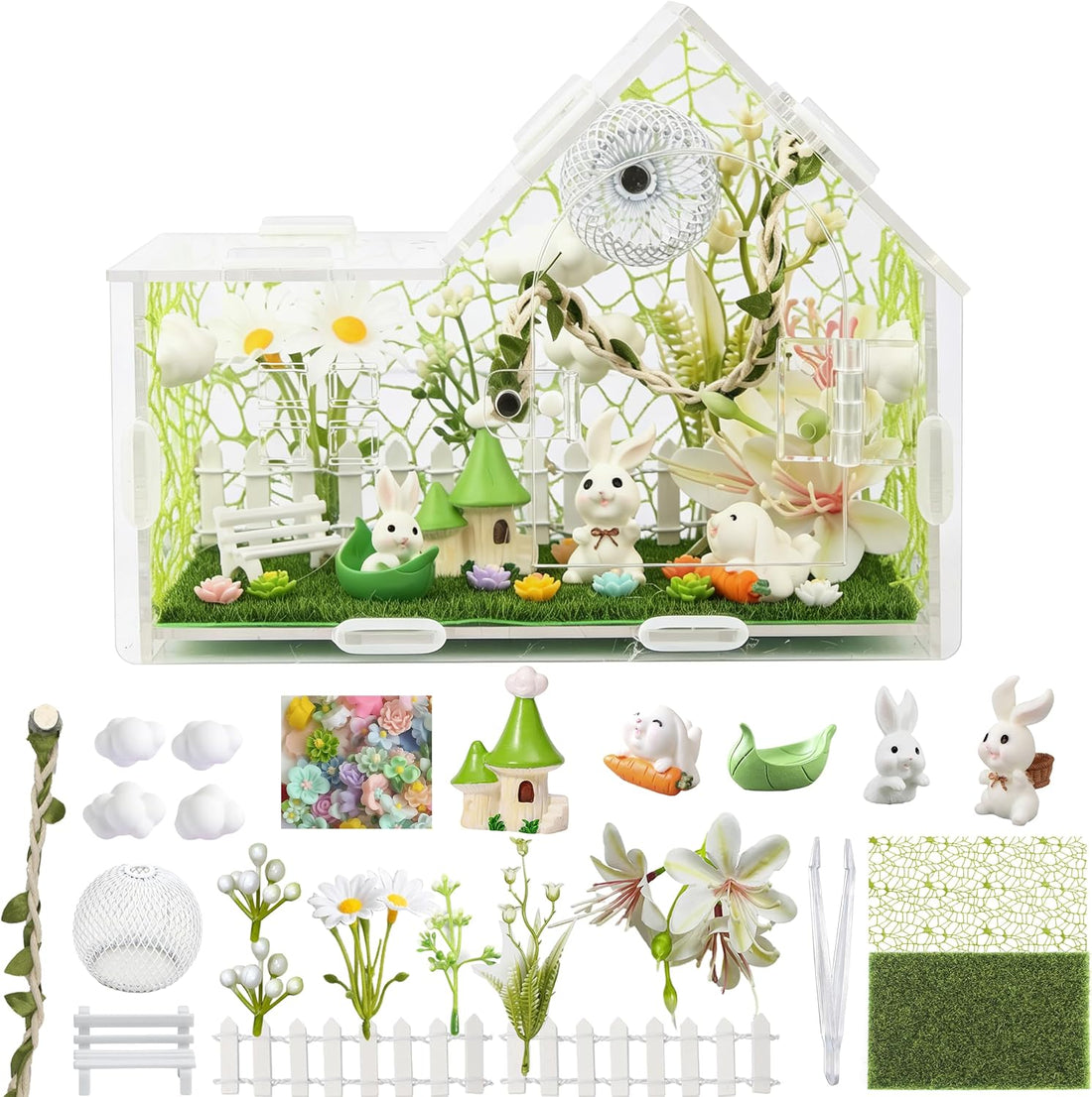 Acrylic Jumping Spider Enclosure House-Shaped Terrarium